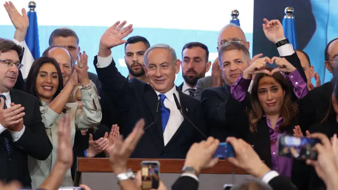 نتانیاهو در جمع هواداران