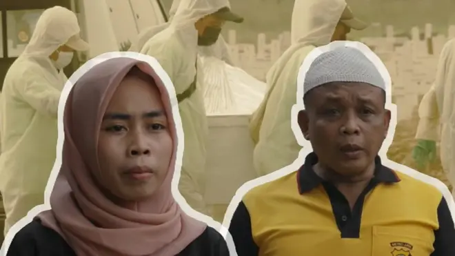 ภารกิจเก็บศพผู้กักตัวอยู่บ้านของนักดับเพลิงและตำรวจอินโดนีเซีย