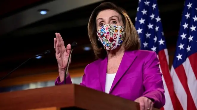 Ketua DPR Amerika Serikat, Nancy Pelosi, mengatakan dia akan memulai proses pemakzulan apabila Trump tidak segera mengundurkan diri.