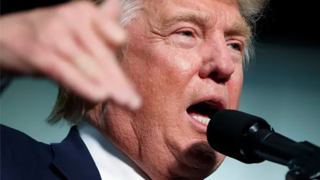 Republican presidential candidate Donald Trump speaks during a campaign rally in Charlotte, North Carolina