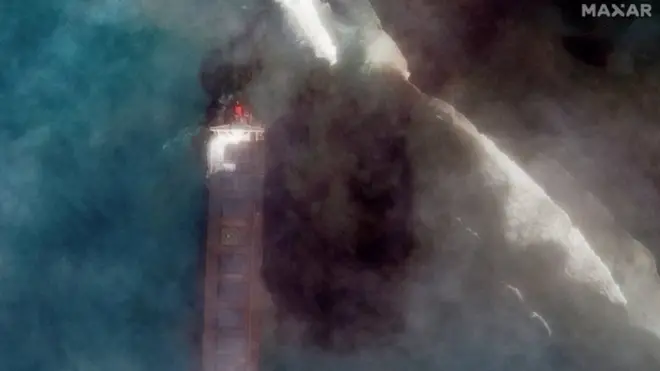 MV Wakashio aground off Mauritius