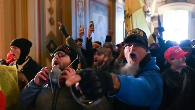 Trump supporters in Capitol