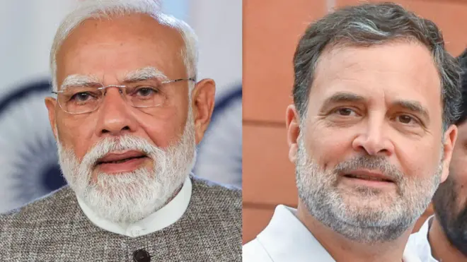 पीएम नरेंद्र मोदी और लोकसभा में नेता प्रतिपक्ष राहुल गांधी