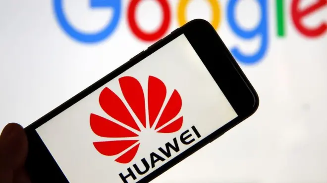 የጉግልና የሁአዌ አርማ