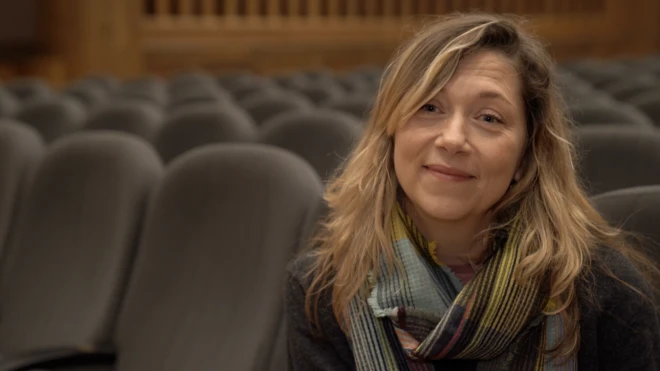 Branka Katić u Jugoslovenskoj kinoteci, gde je premijerno prikazan film Šta su poneli sa sobom