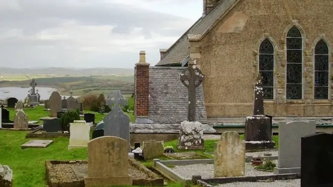 Кладбище старой церкви в Ирландии