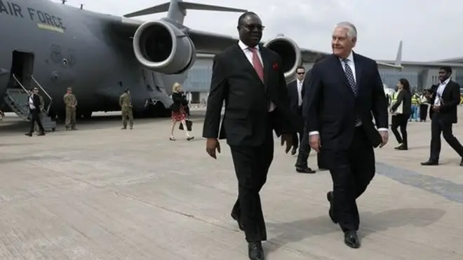 Tillerson ebe o feturu n'ọdọ ụgbọala Nnnamdi Azikiwe