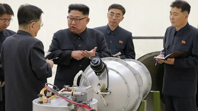 North Korean leader Kim Jong-un in this undated photo released by North Korea's Korean Central News Agency (KCNA) in Pyongyang September 3, 2017.
