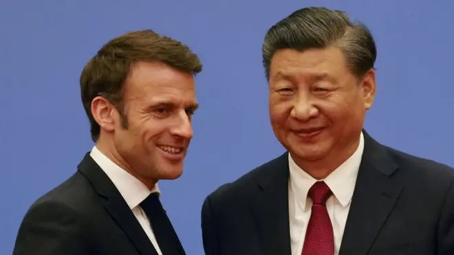 मैक्रों और शी जिनपिंग