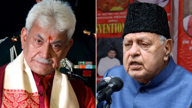 मनोज सिन्हा और फारुख अब्दुल्ला