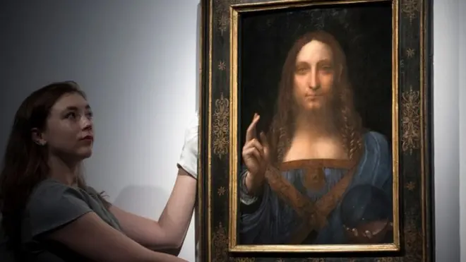 لیونارڈی ڈاونچی کی بنائی ہوئی حضرت عیسی کی 500 سال پرانی پینٹنگ گذشتہ ماہ 45 کروڑ ڈالر میں فروخت ہوئی تھی