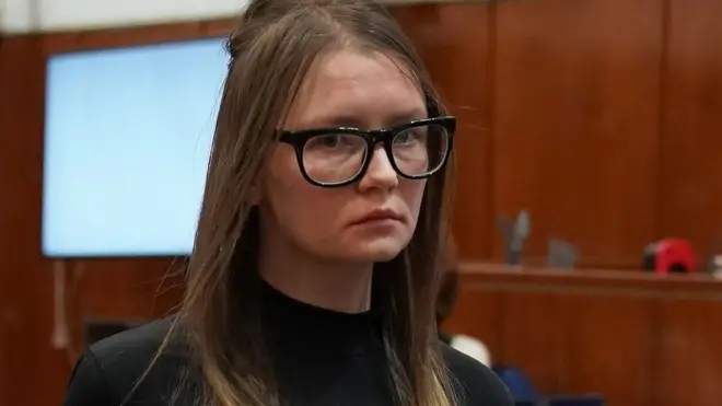 Fake German heiress Anna Sorokin is led away after being sentenced