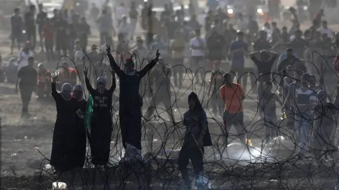 المظاهرات الفلسطينية مستمرة أسبوعيا منذ 30 مارس/آذار الماضي.