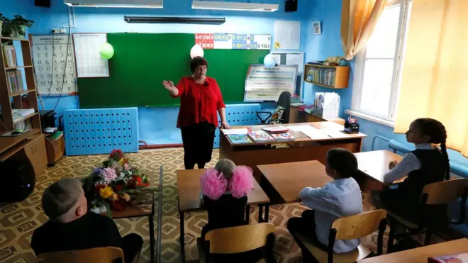 Россия мактабида дарс