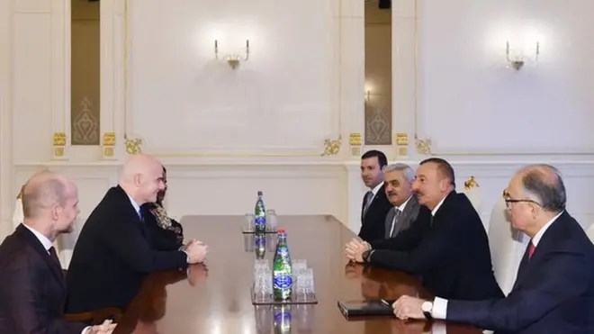 FİFA rəsmiləri ilə görüşündə İlham Əliyev deyib: "Futbol Azərbaycanda prioritet sahələrdən biridir"