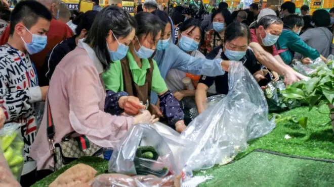 Compras de pánico en China. Imagen de arvivo de mayo 2022.