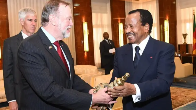 President Paul Biya and Tibor Nagy