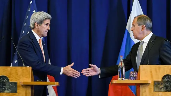 جان کیری اور سرگئی لاوروف