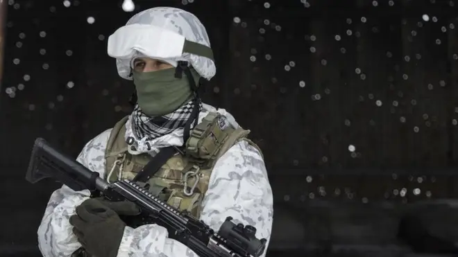 Украинский военный на востоке страны