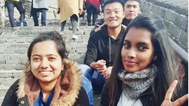 Wuhan Sri Lankan students