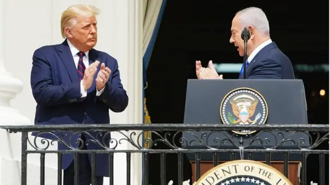 اسرائیلی وزیر اعظم نتن ہایو کو صدر ٹرمپ کے ایوان صدر میں زبردست تائید و حمایت حاصل رہی ہے