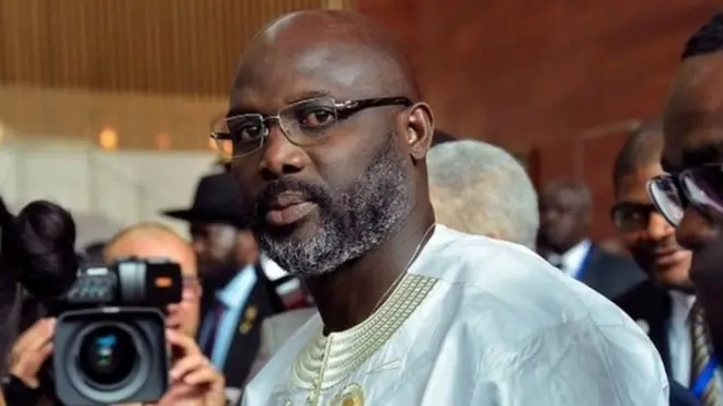 Georges Weah le président du Libéria