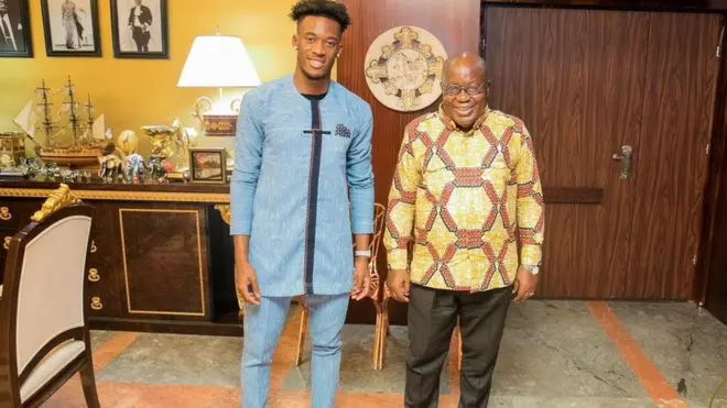 Hudson-Odoi and President Nana Akufo-Addo