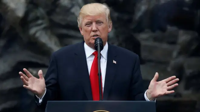 Previo a la reunión del G20, Donald Trump visitó Polonia, donde brindó un polémico discurso.