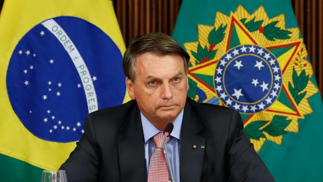 Bolsonaro em reuniao ministerial