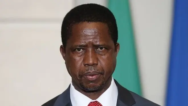 Le président de la Zambie lors de son passage en France