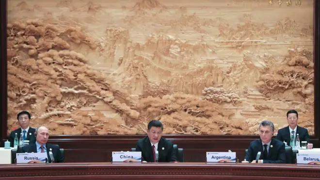 中國召開「一帶一路」峰會，包括俄羅斯總統普京在內的20多個國家領導人參加。