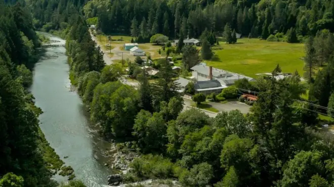 Pemandangan di kota Tiller, Oregon.
