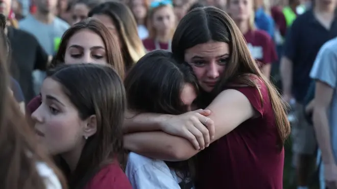 Ceremonia de recuerdo a las víctimas del tiroteo de la escuela de Parkland, Florida