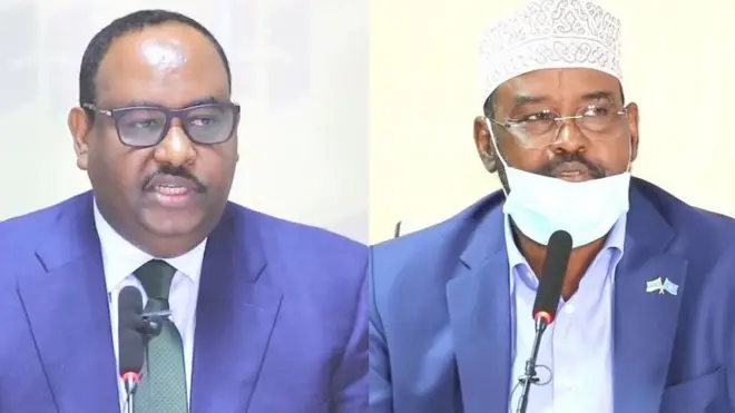 Siciid Deni iyo Axmed Madoobe ayaa maalmihii lasoo dhaafay ku sugnaa magaalada Muqdisho