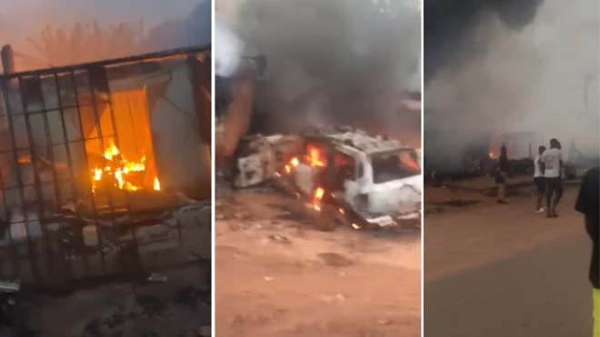 Screen grab of videos wey dey circulate for social media