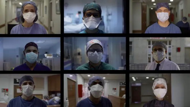 Cerrahpaşa'daki sağlık çalışanları