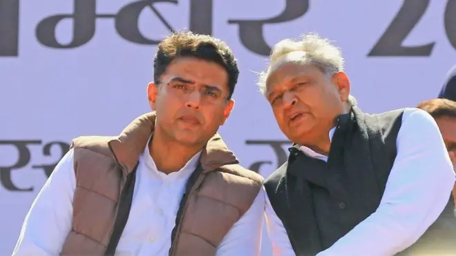 सचिन पायलट और अशोक गहलोत