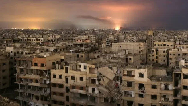 Чыгыш Гута - өлкө борборуна жакын жайгашып, көтөрүлүшчүлөр кармап турган эң акыркы чоң аймак.