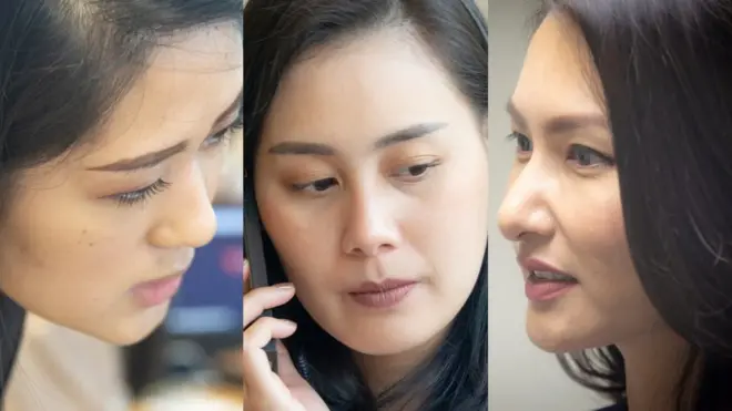 (ซ้ายไปขวา) ช่อ-พรรณิการ์ วานิช / เดียร์-เกศปรียา แก้วแสนเมือง / เนย-ณหทัย เล็กบำรุง