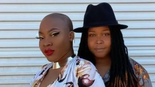 Dewy Oputa and her girlfriend get couples page for instagram