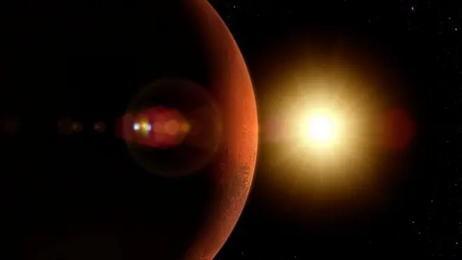 A picture of the planet Mars