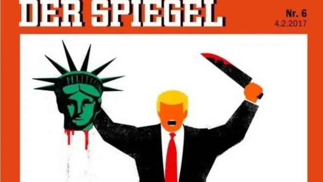 د 'دیر شپیګل' اونیزې پر پوښتۍ رسم شوی کارتون