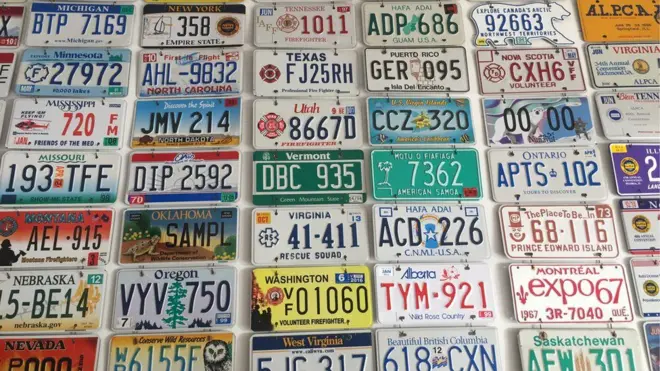 Waxa halkan ka muuqda taargooyinka 50 gobol ee Maraykanka iyo qaar ka mid ah gobollada Canada