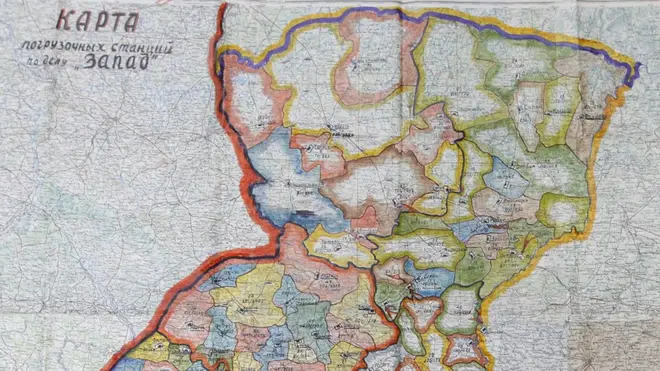 Карта проведення операції "Захід"