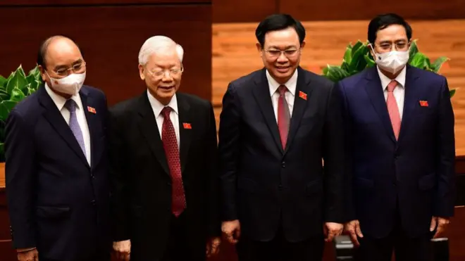 “Tứ trụ” tại phiên họp Quốc hội tháng 7/2021.