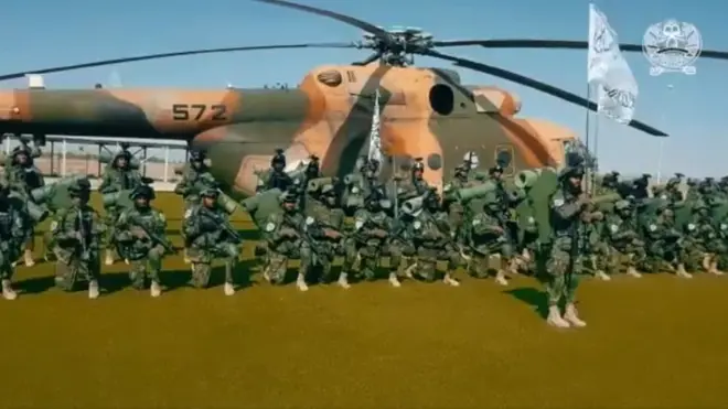 تصویری که طالبان از قول اردو خود در قندهار نشر کرده است