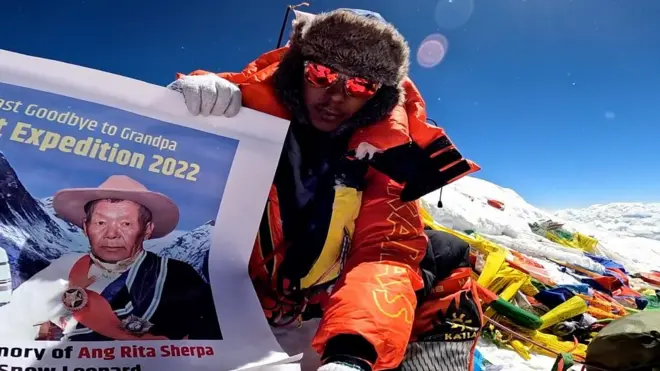 आङरिता शेर्पाका नाति तेन्जिङ जाङ्बु शेर्पा।