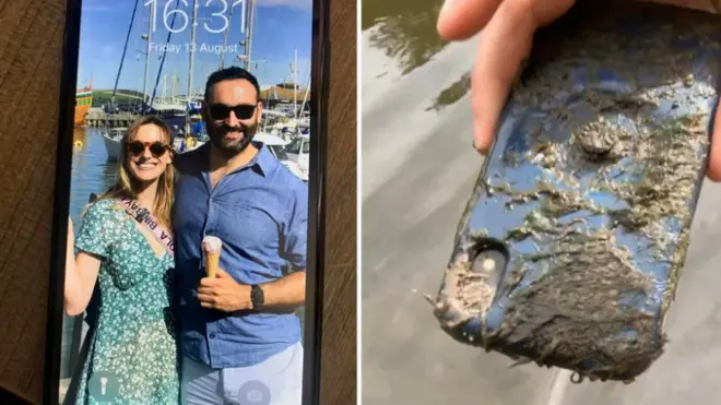 The phone had been underwater for 10 months