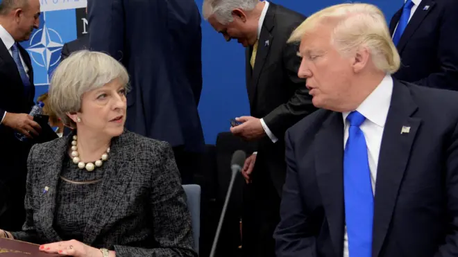 Theresa May y Donald Trump