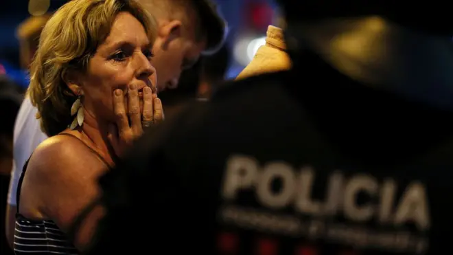 Barcelona'da kaçan insanlar